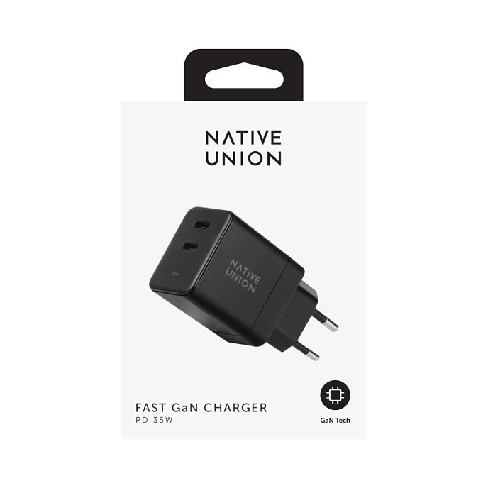 Сетевое зарядное устройство Native Union Fast GaN Charger PD 35W Black - рис.3