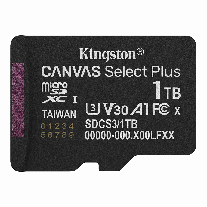 Карта памяти Kingston Canvas Select Plus Gen3 microSDXC 1TB - рис.0
