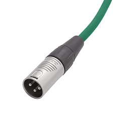 Кабель HeadMade Pro XLR-F - XLR-M Green 3m