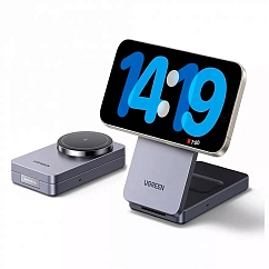 Зарядное устройство Ugreen W528 2-in-1 Wireless Charger for Iphone 7.5W, AirPods Grey