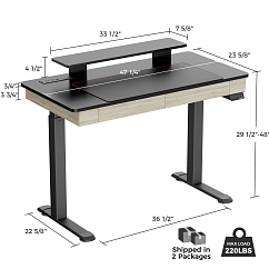 Компьютерный стол EUREKA ED-I47 Rustic Grey