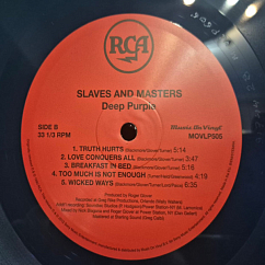 Виниловая пластинка Deep Purple - Slaves And Masters (35th Anniversary) (Translucent Blue & Purple Marbled) LP