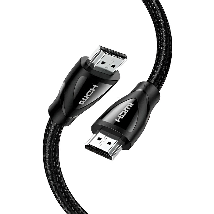 Кабель Ugreen HD140 HDMI 2.1 - 8K Braided Black 2m - рис.1