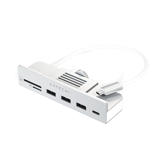 USB HUB Satechi Aluminum USB-C Clamp Hub for 24 iMac Silver - рис.3