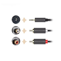 Кабель Ugreen AV102 (10511) 3.5mm - 2RCA 1.5m