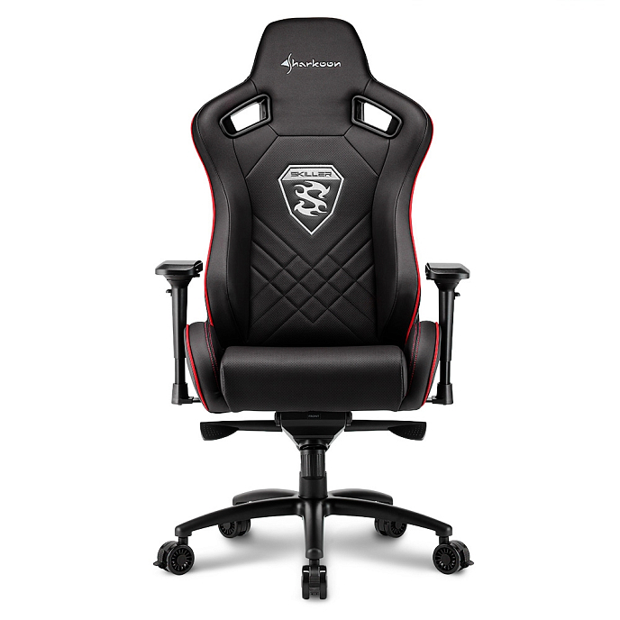 Компьютерное кресло Sharkoon Skiller SGS4 Red Black - рис.1