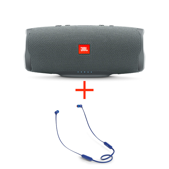 Портативная колонка JBL Charge 4 Grey + T110 BT Blue - рис.0