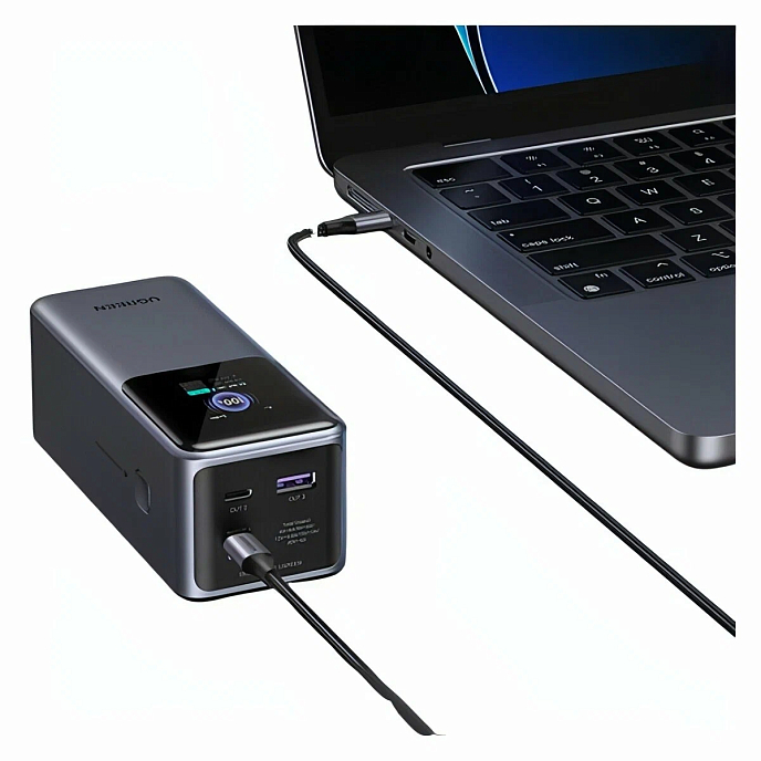 Внешний аккумулятор Ugreen PB721 (35524B) 20000mAh 130W Grey - рис.1