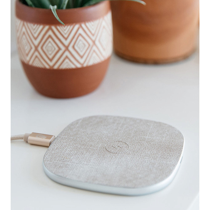 Беспроводная зарядка uBear Stream Wireless Charger Beige - рис.3