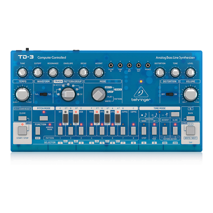 Синтезатор Behringer TD-3 Transparent Blue - рис.2