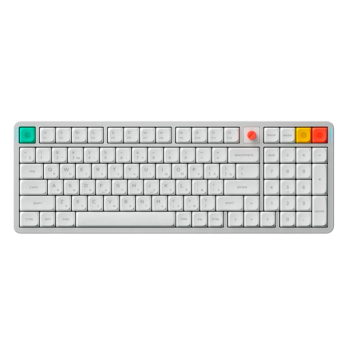 Клавиатура NuPhy Air100v3 Hot Swap Red Nano Switch Nova White - рис.1