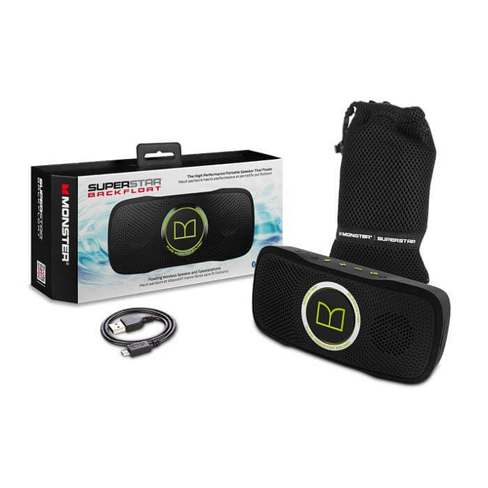 Портативная колонка MONSTER SUPERSTAR BACKFLOAT BT WATERPROOF FLOATING (NEON GREEN) - рис.7