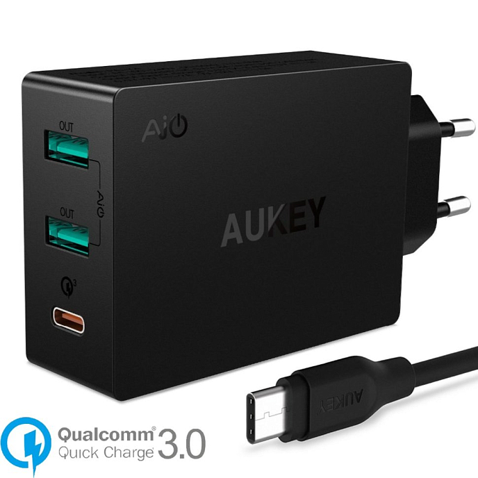 Сетевое зарядное устройство Aukey AiPower Quick Charge 3.0 USB-C (PA-Y4) - рис.3