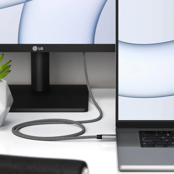 Кабель Satechi USB4 Type-C Space Grey - рис.5