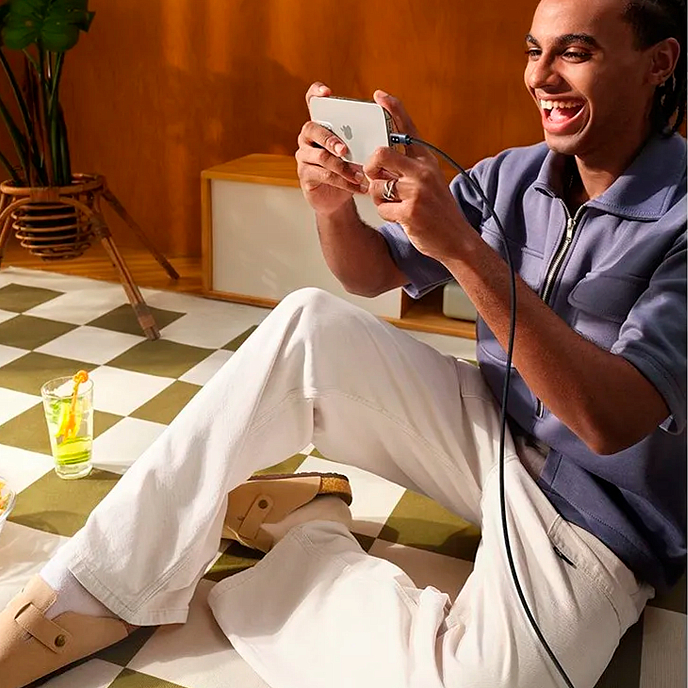 Кабель UGREEN L509 Black/Grey USB-C/USB-C Robot 0.5m - рис.3