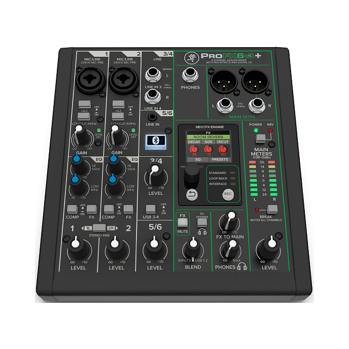 Микшерный пульт Mackie ProFX6v3+ Black - рис.1