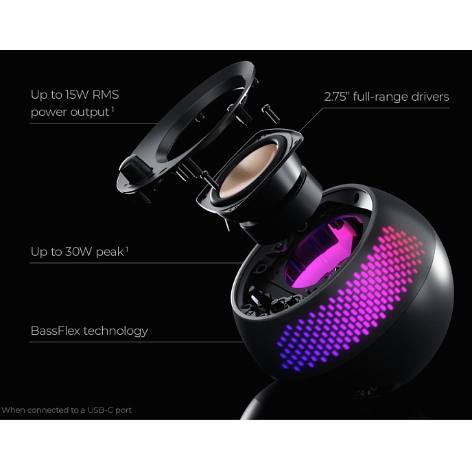 Компьютерные колонки Creative PEBBLE X Plus Black - рис.4