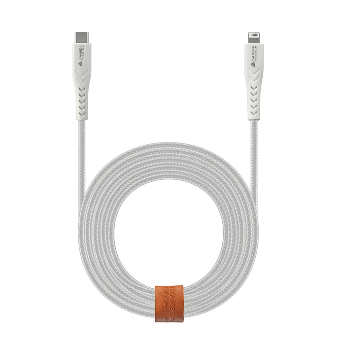 Кабель Lyambda LCLm25 USB Type-C/Lightning White - рис.1
