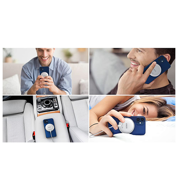 Беспроводная зарядка Anker PowerWave Magnetic Pad White - рис.5