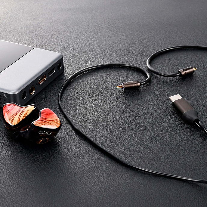 Кабель Celest Ruyi Pro Black 2pin 0.78 USB-C - рис.1