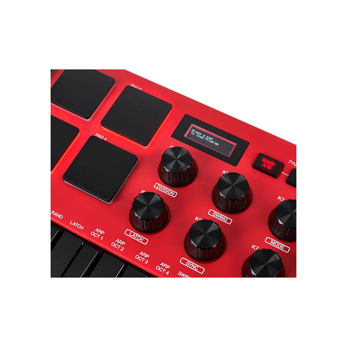 MIDI-клавиатура AKAI PRO MPK mini mk3 Red - рис.7