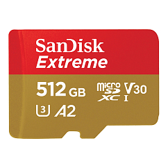 Карта памяти SanDisk Extreme microSDXC Adaptor 512 GB