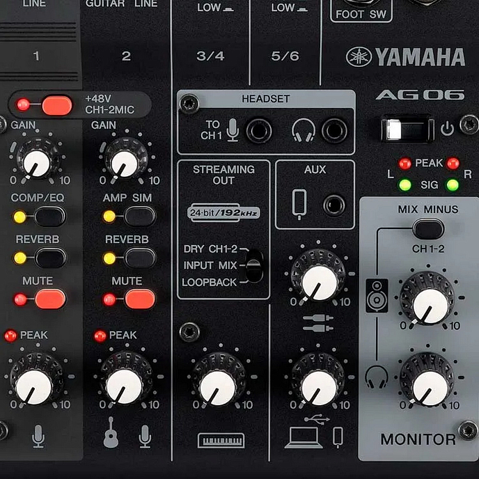 Микшерный пульт Yamaha AG06MK2 Black - рис.7