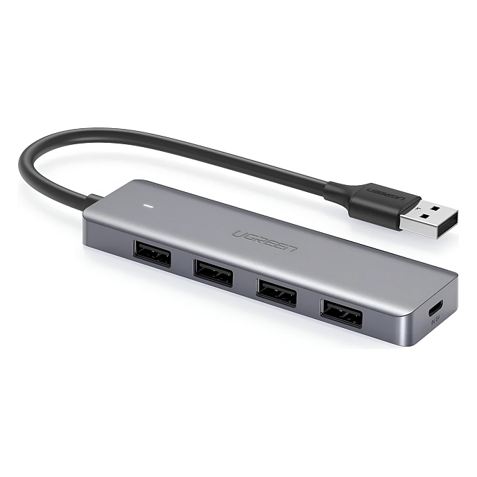 USB HUB Ugreen CM219 USB-A 3.0 Hub Grey - рис.1