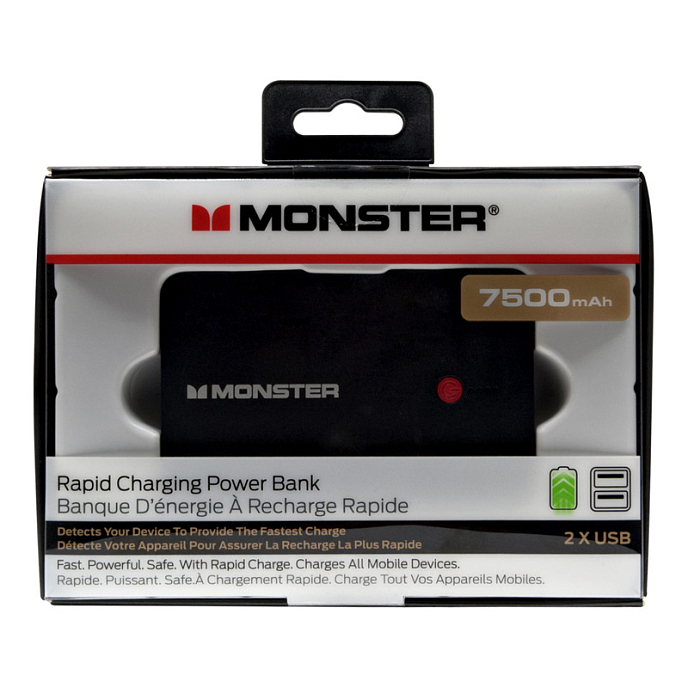 Внешний аккумулятор Monster Power Bank 7500mAh black - рис.4