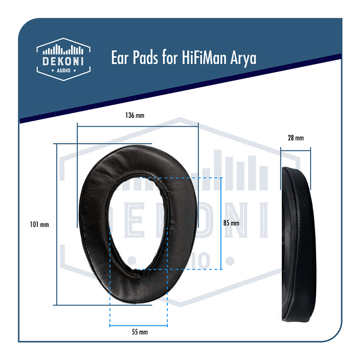 Амбушюры Dekoni Audio Elite Sheepskin for HiFiMan Arya Black - рис.5