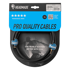 Кабель HeadMade Pro 3.5-f - 3.5-m Black 2m