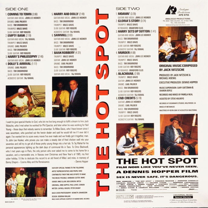 Виниловая пластинка Jack Nitzsche - The Hot Spot OST - 2LP - рис.1