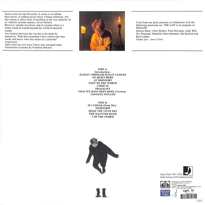 Виниловая пластинка Anne Clark – The Law Is An Anagram Of Wealth LP - рис.1