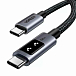 Кабель UGREEN L509 Black/Grey USB-C/USB-C Robot 0.5m - рис.1