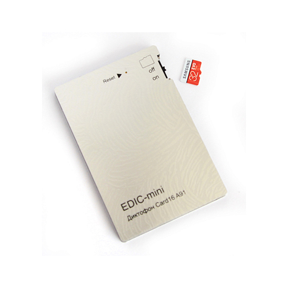 Диктофон EDIC-mini Card16 A91 black - рис.0