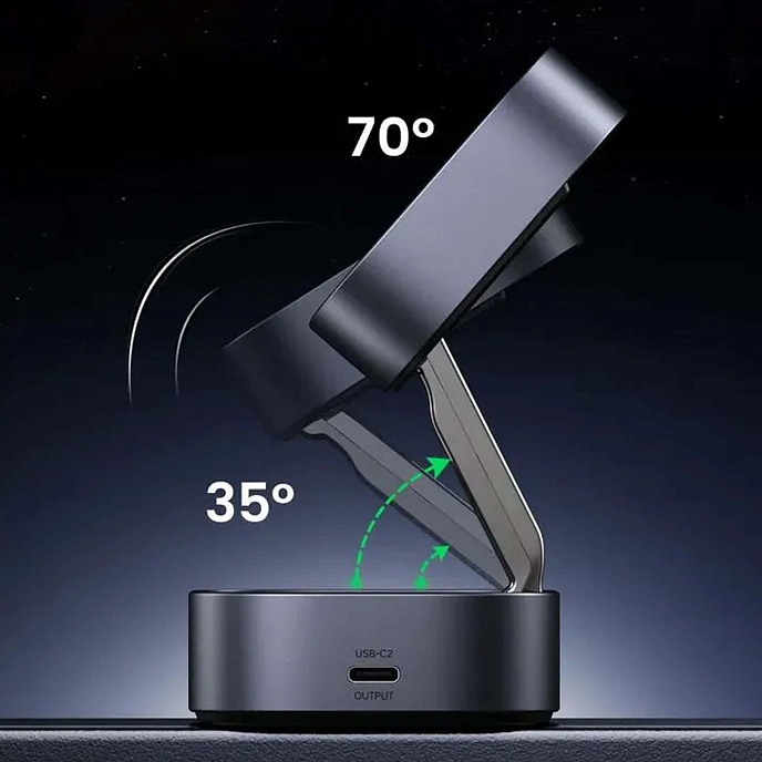 Беспроводная зарядка Ugreen W526 Magnetic Wireless Charger Grey Cosmos - рис.11