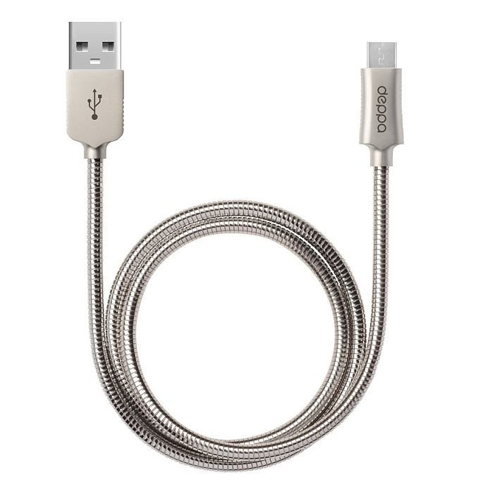 Кабель Deppa USB - microUSB Steel 1.2 m - рис.0