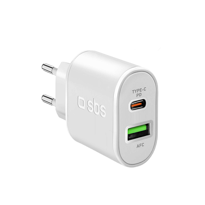 Сетевое зарядное устройство SBS 20W Charger White - рис.0