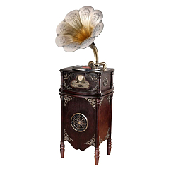 Проигрыватель винила MJI Audio J2013 Gramophone Turntable 1 Unit 3 pcs Cartoon аудиосистема с грамофоном_OpenBox
