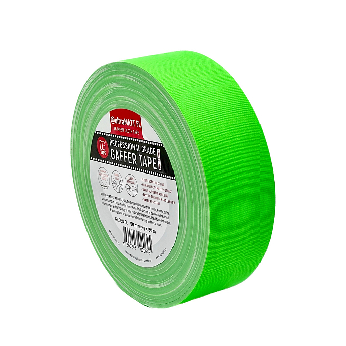 Клейкая лента DGTAPE ultraMATT Green Fluorescent 50mm 50m - рис.0