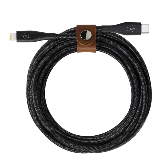 Кабель Belkin Boost Charge Duratek USB Type-C Black 1.2m - рис.0