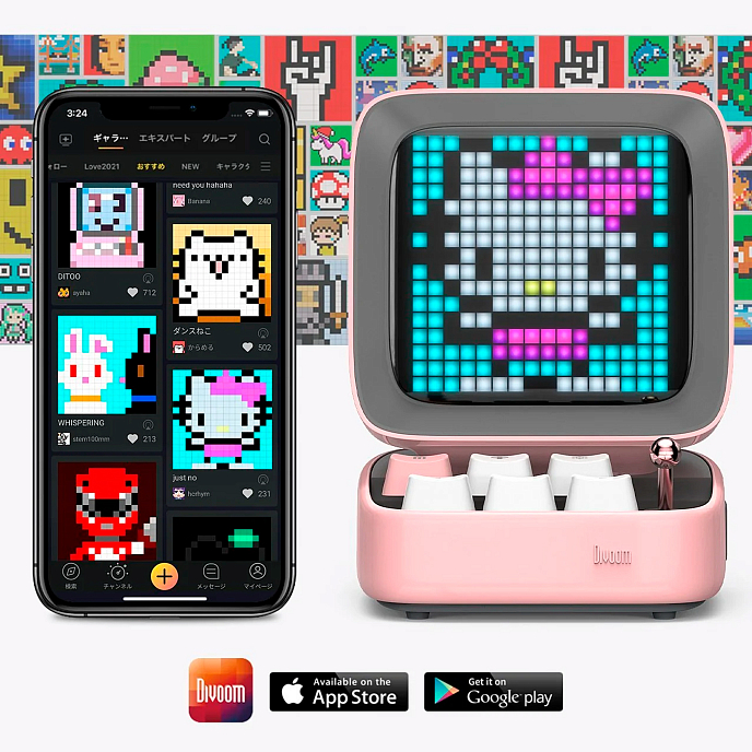 Портативная колонка Divoom Ditoo Pro Pink - рис.8