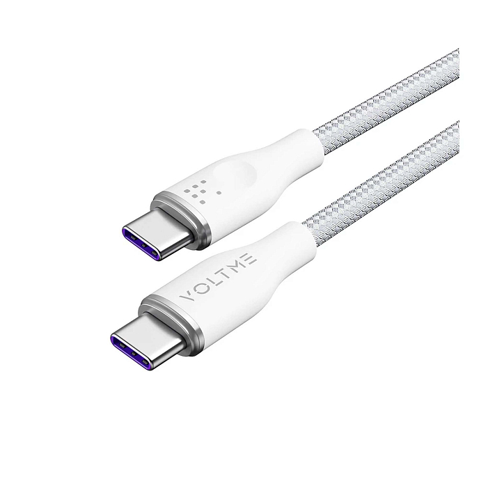 Кабель VOLTME PowerLink Rugg Lite CTC USB-C - USB-C 1.2m White - рис.0