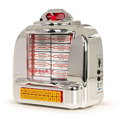 Mini система Crosley Diner Jukebox Tabletop Radio Silver