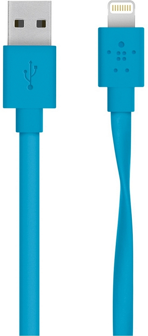 Кабель Belkin Mixit Flat Lightning to USB Cable Blue 1.2 m - рис.1