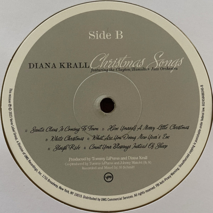 Виниловая пластинка Diana Krall - Christmas Songs (gold) LP - рис.7