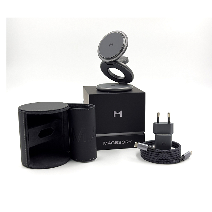 Беспроводная зарядка Magssory Signature Disc Pro Qi2 Midnight 3in1 for Apple - рис.4
