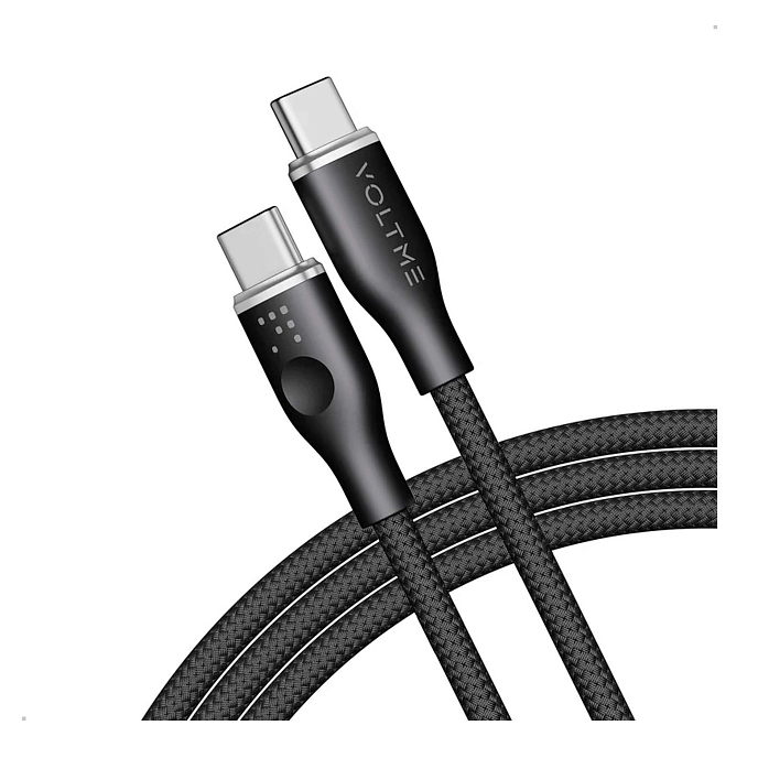 Кабель VOLTME PowerLink Rugg CTC USB-C - USB-C 1m Black - рис.0