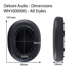 Амбушюры Dekoni Audio Choice Leather for Sony WH1000XM5 Black