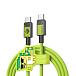 - рис.1 Кабель UGREEN L512 Genshin Impact Edition USB-C 1m зеленый - рис.1